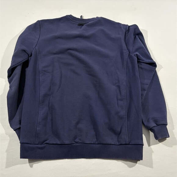Fabletics Mens Blue Crew Jumper Pullover Cotton Casual Logo Sweatshirt Sz M - Picture 6 of 7
